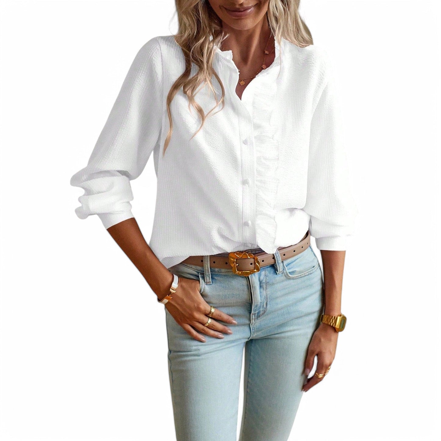 Striped Casual Blouse for Women - Ella