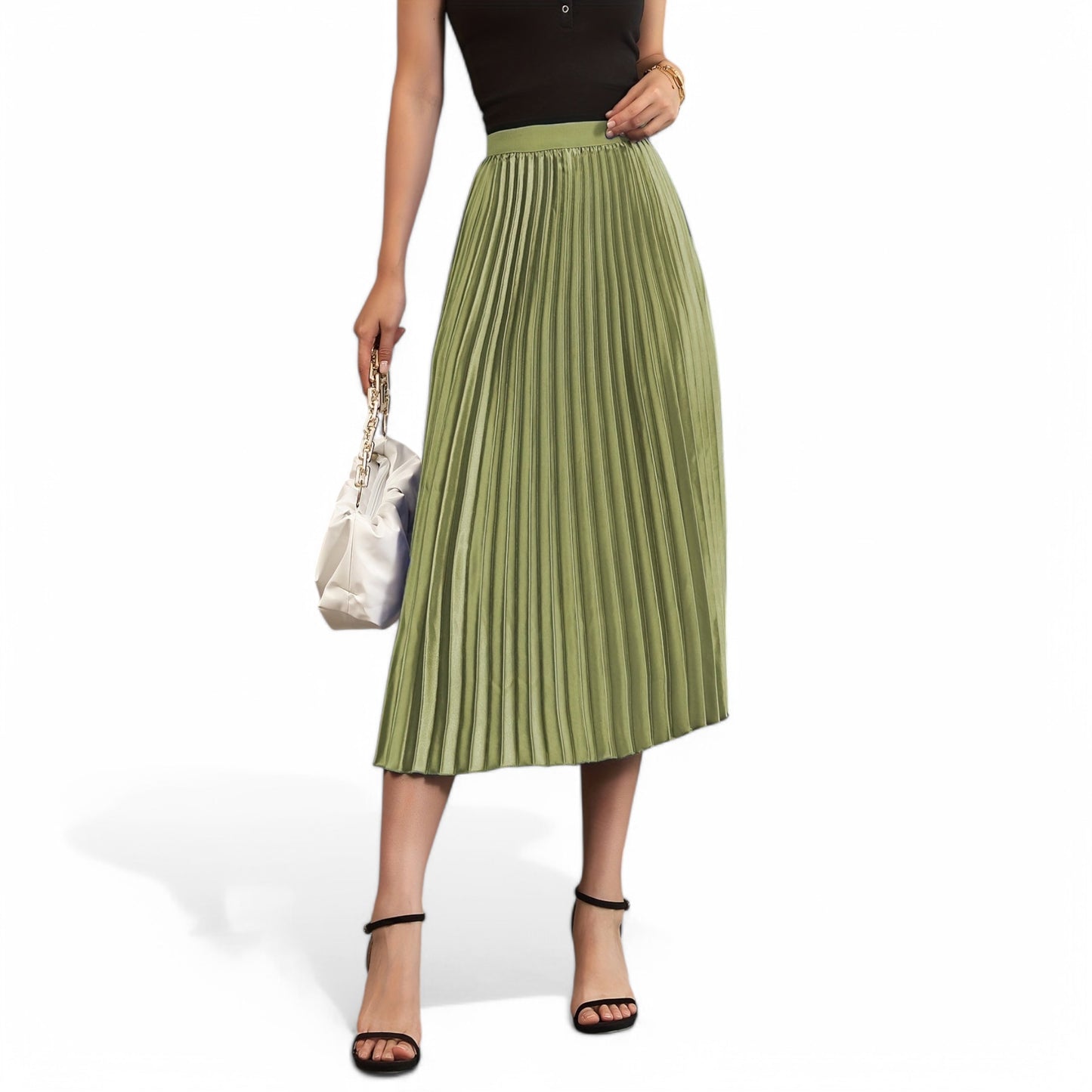 Elegant Pleated A-Line Skirt for Women - Florence