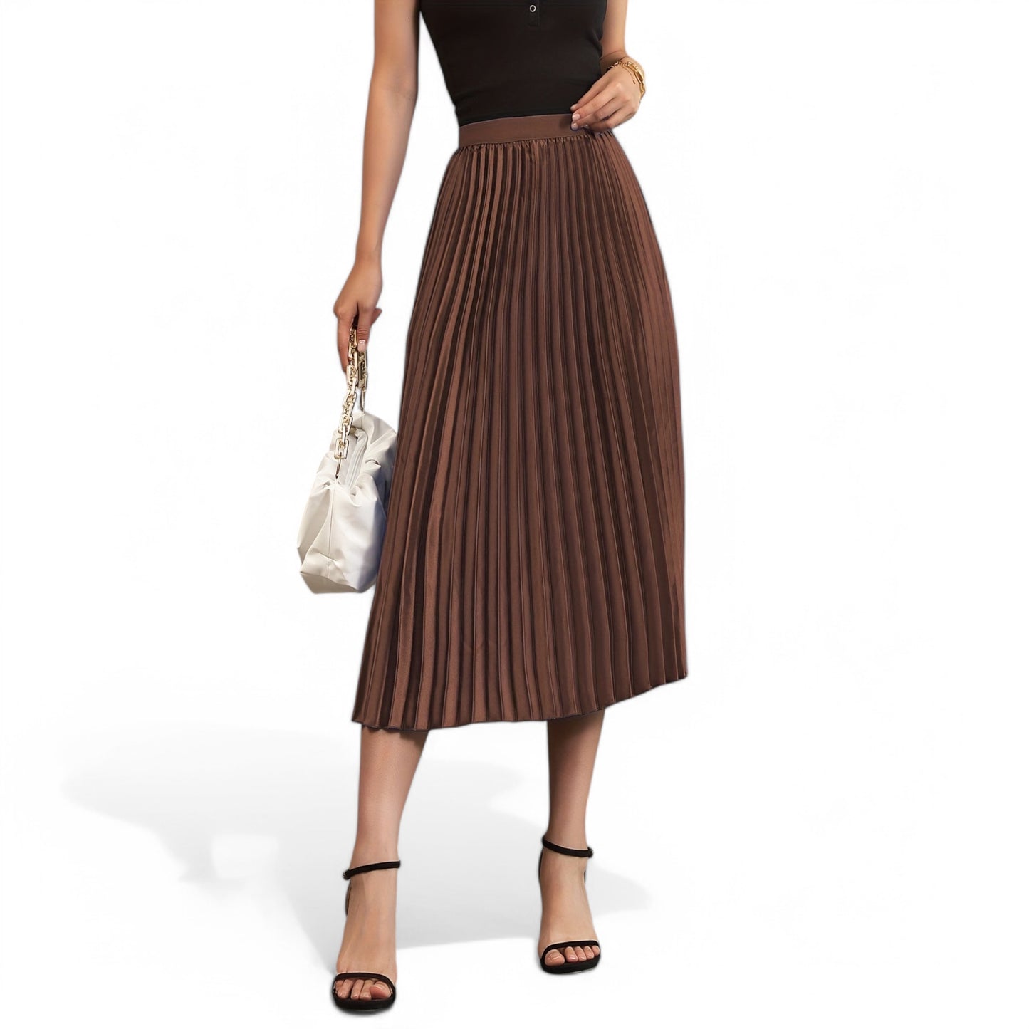Elegant Pleated A-Line Skirt for Women - Florence
