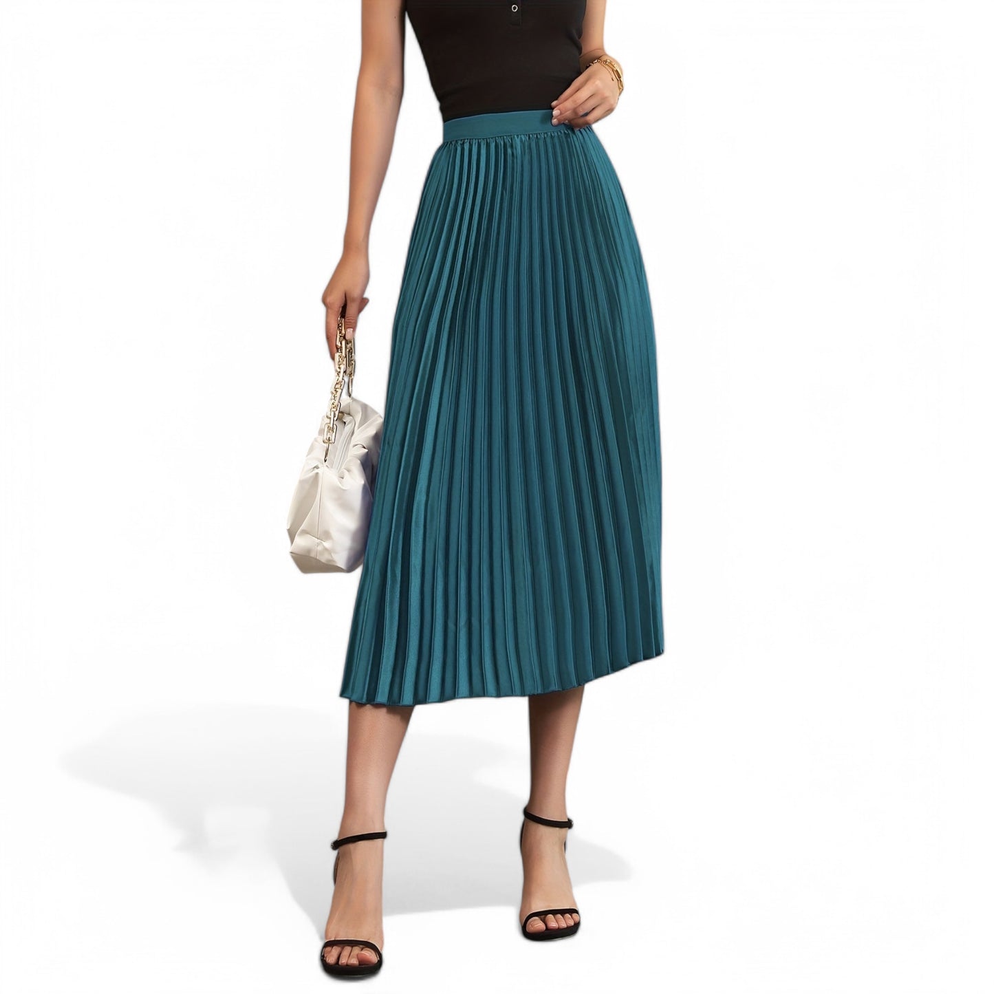 Elegant Pleated A-Line Skirt for Women - Florence