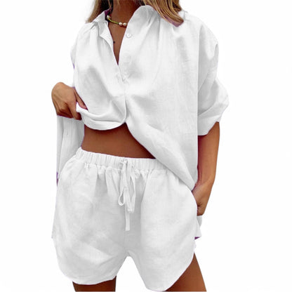 Casual Linen Shorts Set for Women - Amelia