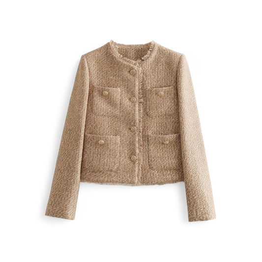 Women's Classic Tweed Jacket - Noa