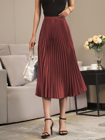 Elegant Pleated A-Line Skirt for Women - Florence
