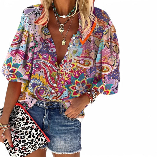 Mandala Print Shirt for Women - Maya