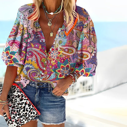 Mandala Print Shirt for Women - Maya